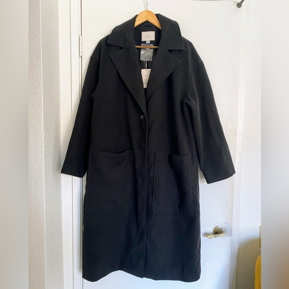 Black Men’s Peacoat XL a new day